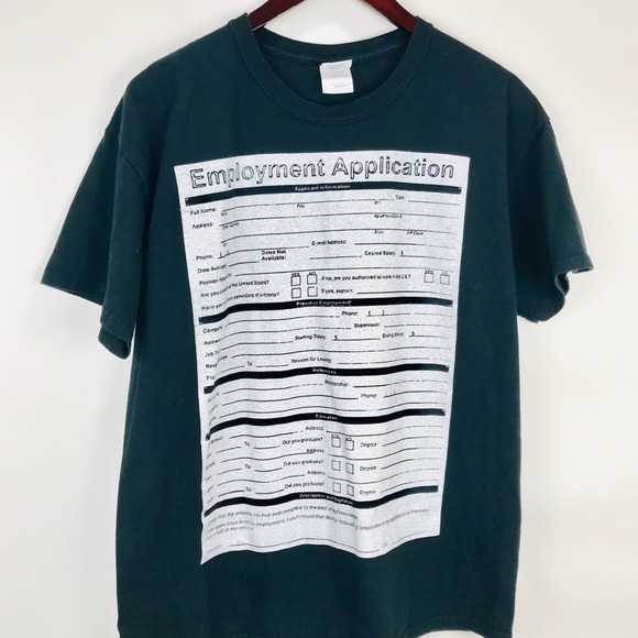 Employment Application T-shirt Men’s Sz L Graphic - Picture 5 of 7